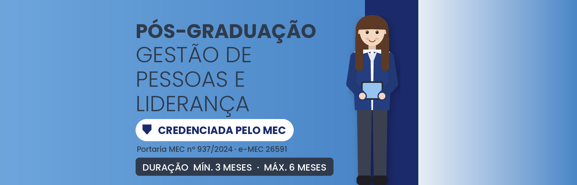 MBA em Gestão de Pessoas e Liderança: 570h, 100% EAD