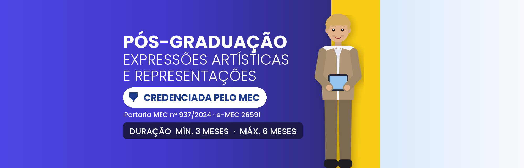 Capa do curso Pós em Expressões Artísticas e Representações: 450h