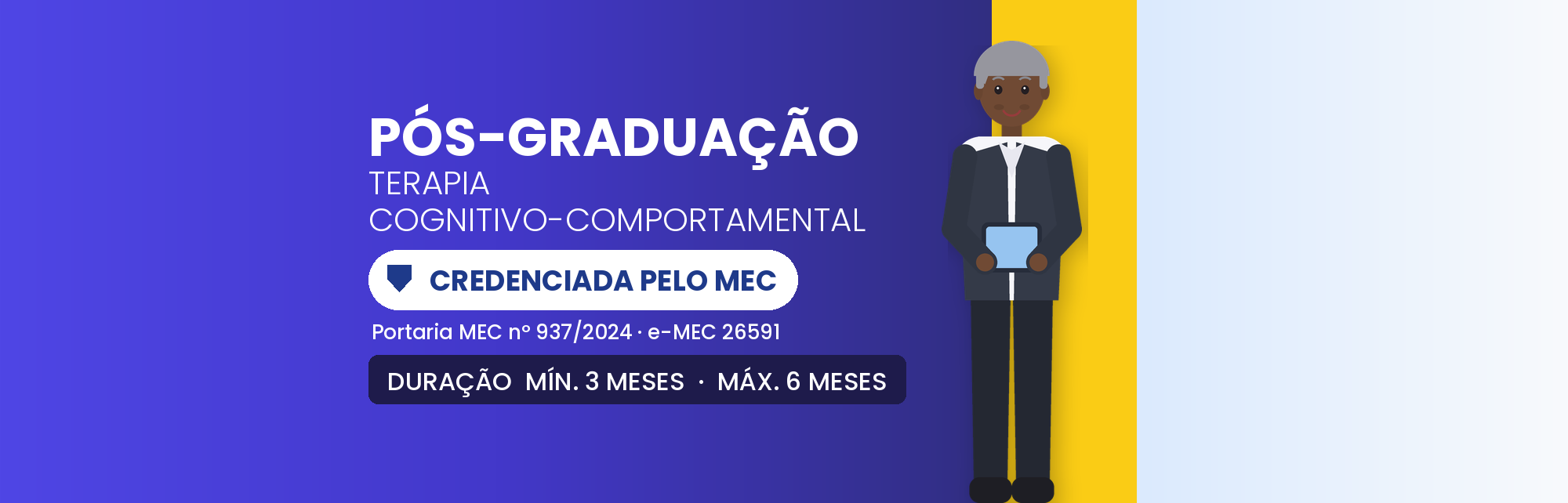 Pós em Terapia Cognitivo-Comportamental EAD: 570h Nacional