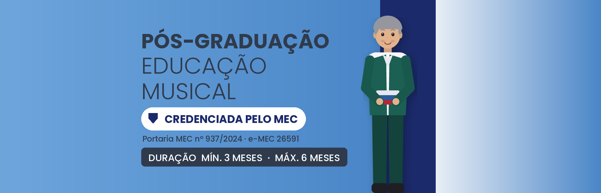 Pós-Graduação em Educação Musical EAD: 450h em 3 a 6 Meses