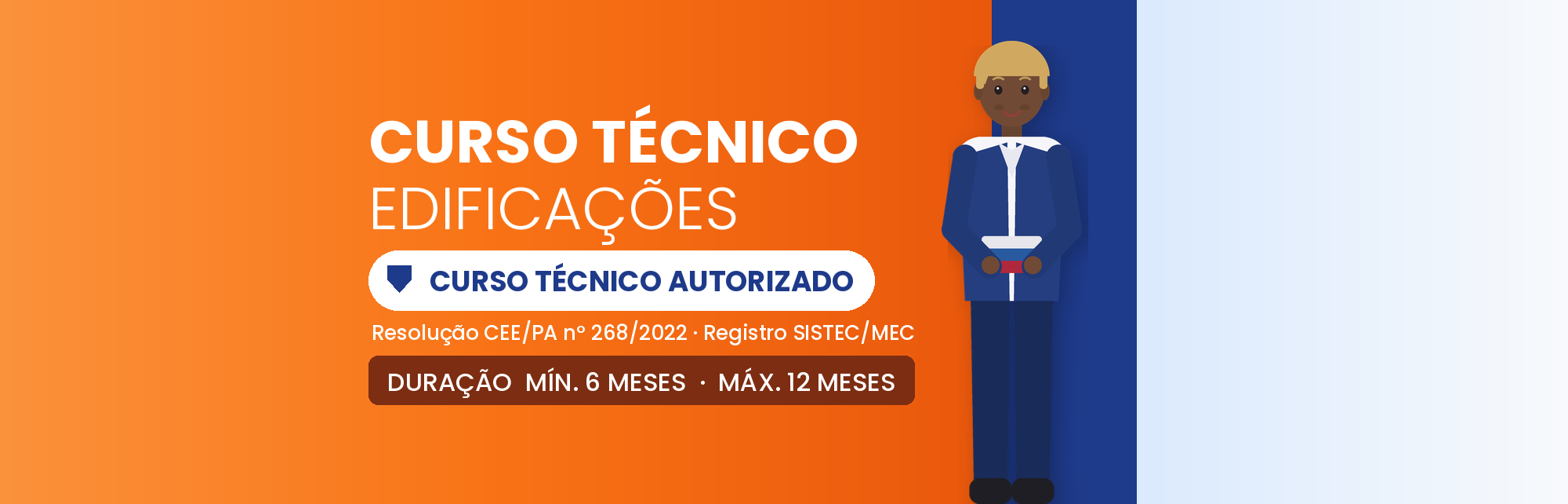 Capa do curso Curso Técnico em Edificações EAD: 1.200h em 6 a 12 Meses