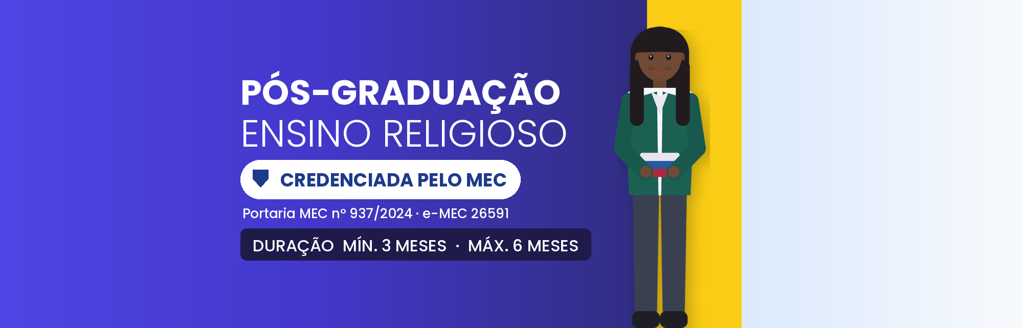 Pós-Graduação em Ensino Religioso EAD: 360h em 3 a 6 Meses