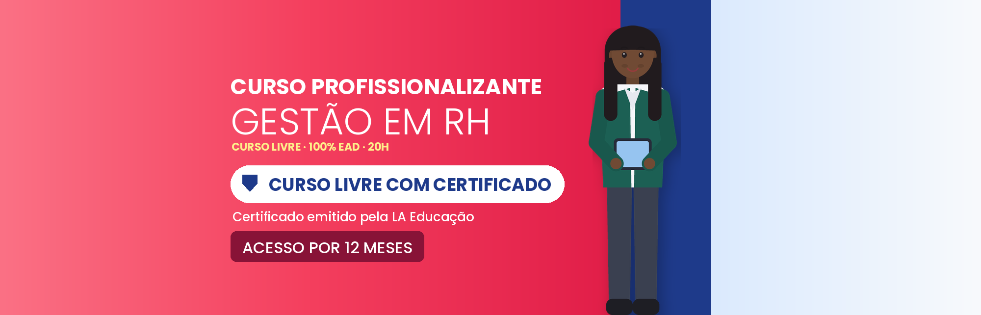 Curso Profissionalizante de Gestão em RH EAD com Certificado