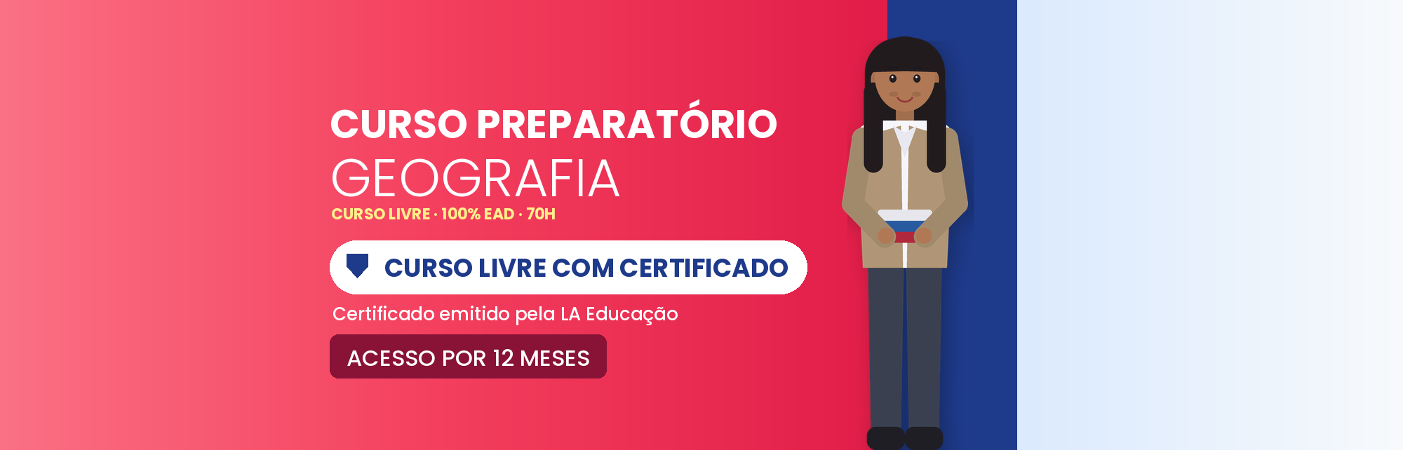 Curso Preparatório de Geografia EAD com Certificado