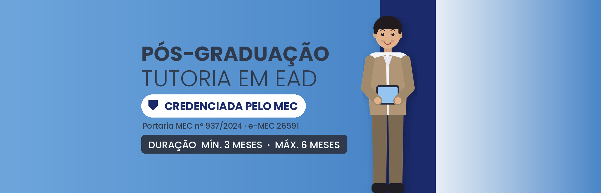 Pós em Tutoria em Educação a Distância: 360h em 3 a 6 Meses