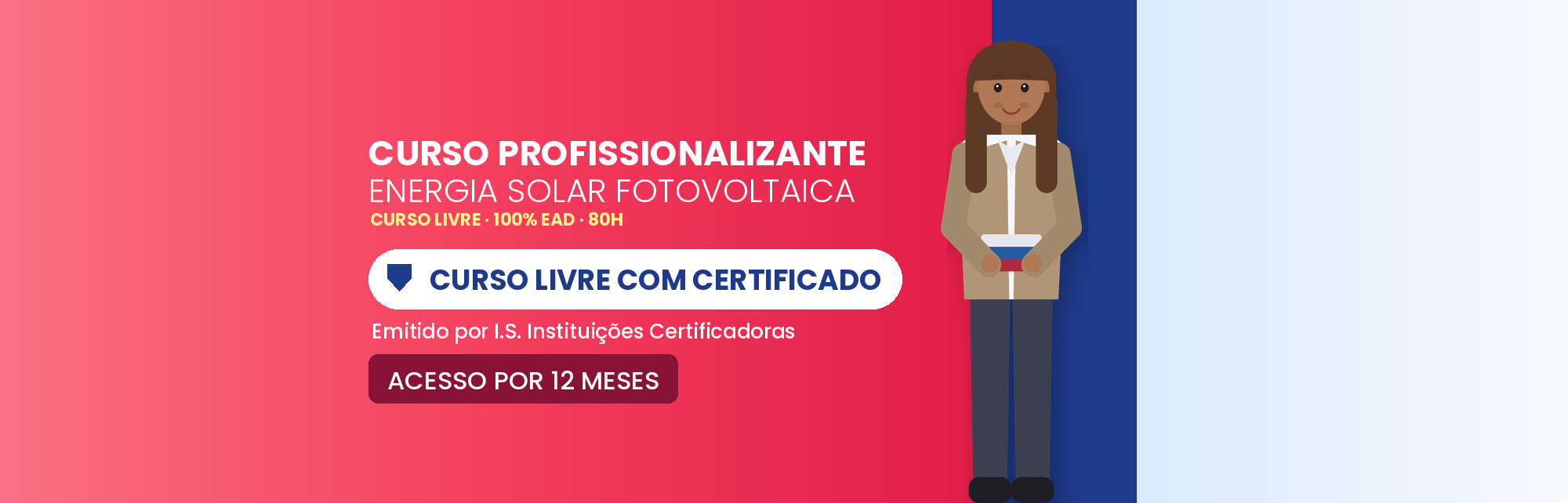 Capa do curso Curso Profissionalizante de Energia Solar Fotovoltaica EAD