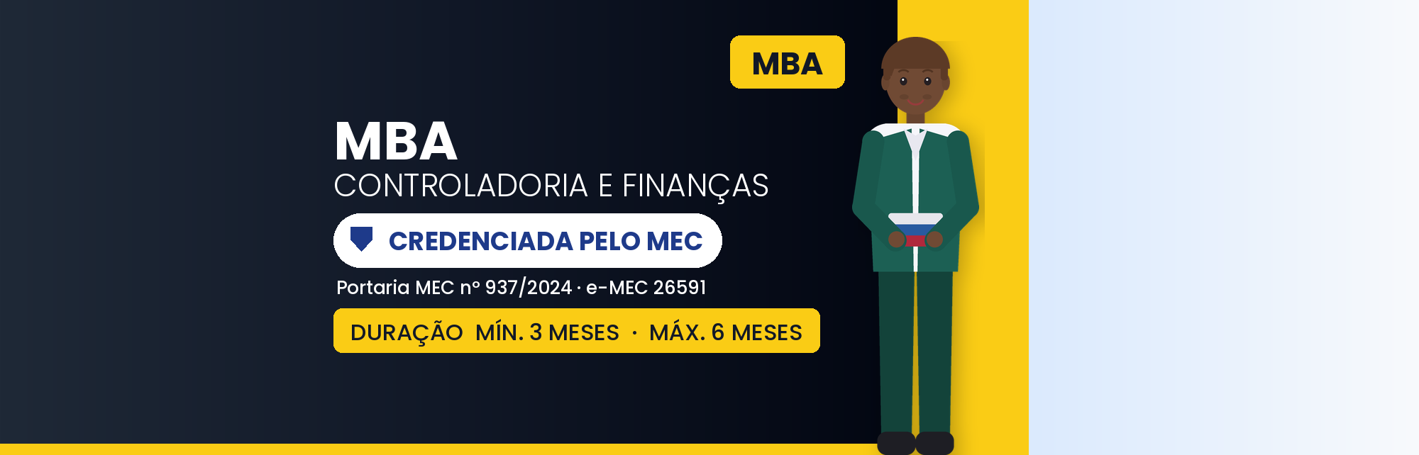 Capa do curso MBA em Controladoria e Finanças EAD: 570h com Certificado