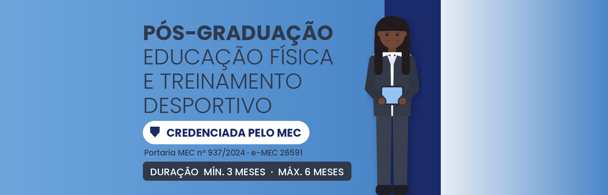 Pós em Ed. Física e Treinamento EAD: 360h em 3 a 6 Meses