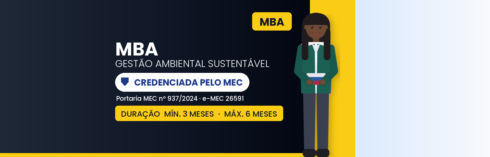 Capa do curso MBA em Gestão Ambiental Sustentável EAD: 570h e Certificado