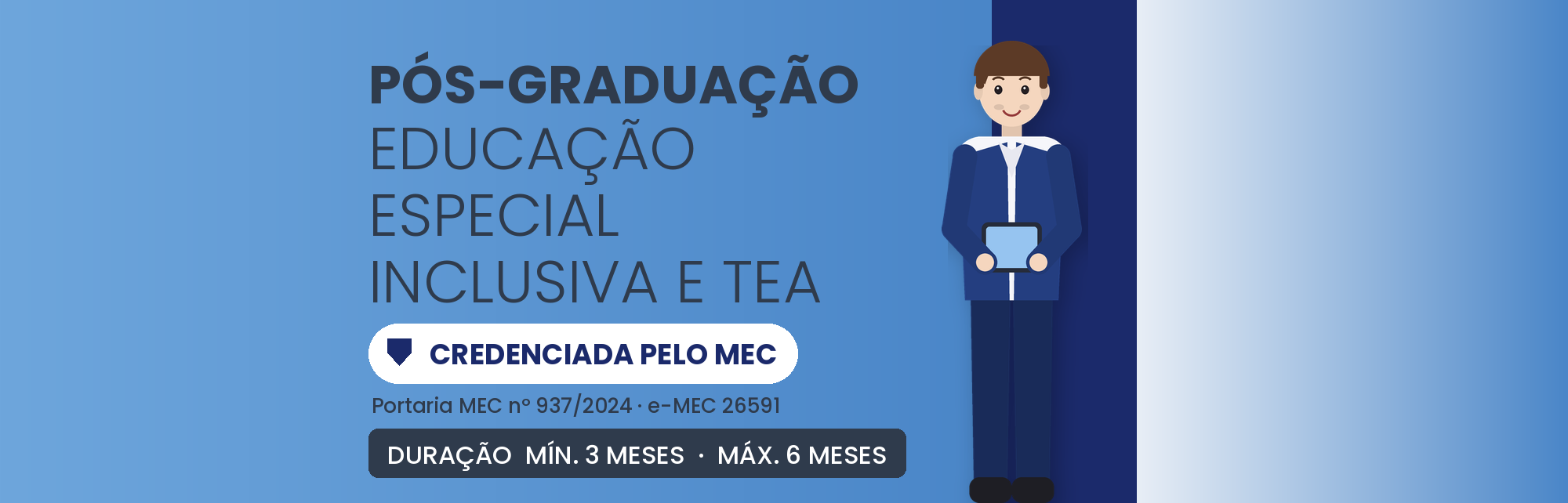 Pós em Educação Especial Inclusiva e TEA: 360h EAD