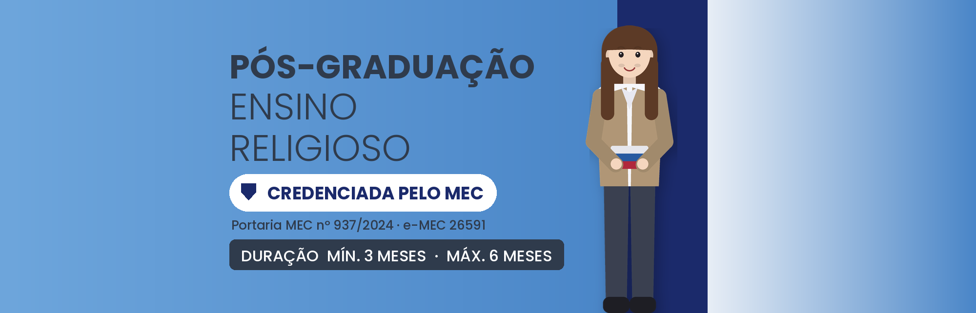 Pós-Graduação em Ensino Religioso EAD: 360h em 3 a 6 Meses