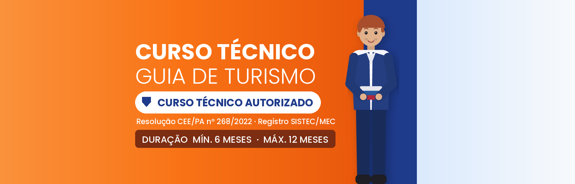 Capa do curso Curso Técnico em Guia de Turismo EAD: 1.000h em 6 a 12 Meses
