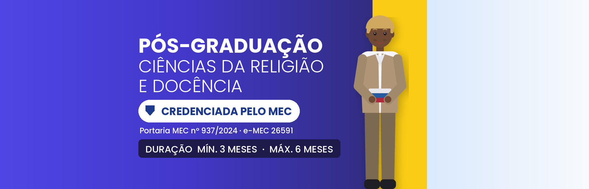 Pós em Ciências da Religião e Docência: 360h EAD Nacional