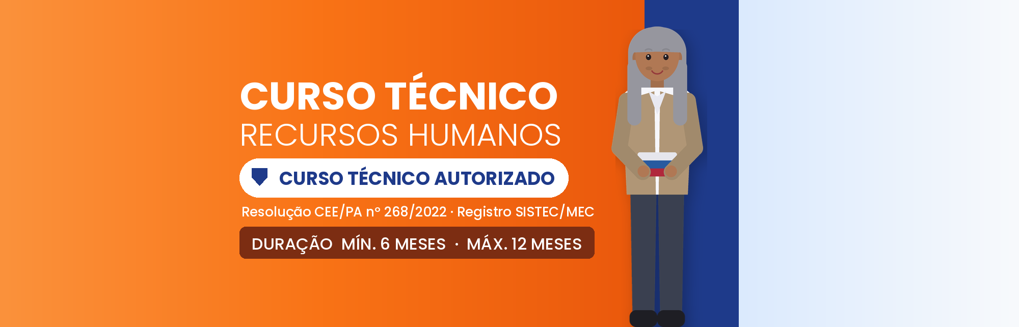 Capa do curso Curso Técnico em Recursos Humanos EAD: 800h em 6 a 12 Meses