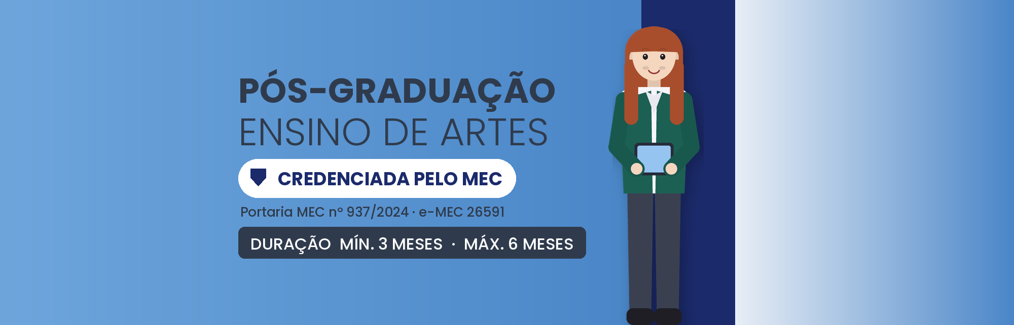 Pós-Graduação em Ensino de Artes EAD: 360h em 3 a 6 Meses