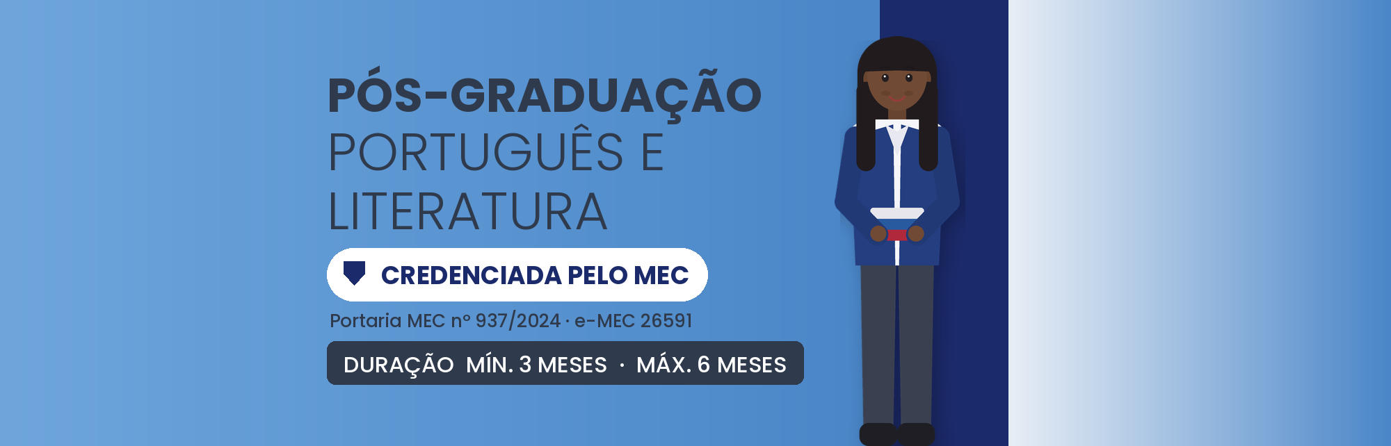 Pós em Português e Literatura EAD: 360h em 3 a 6 Meses