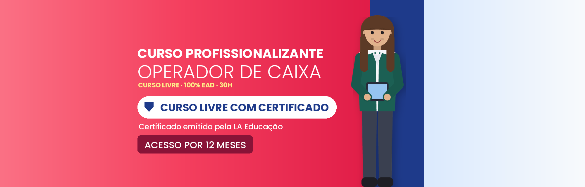 Curso Livre de Operador de Caixa EAD com Certificado