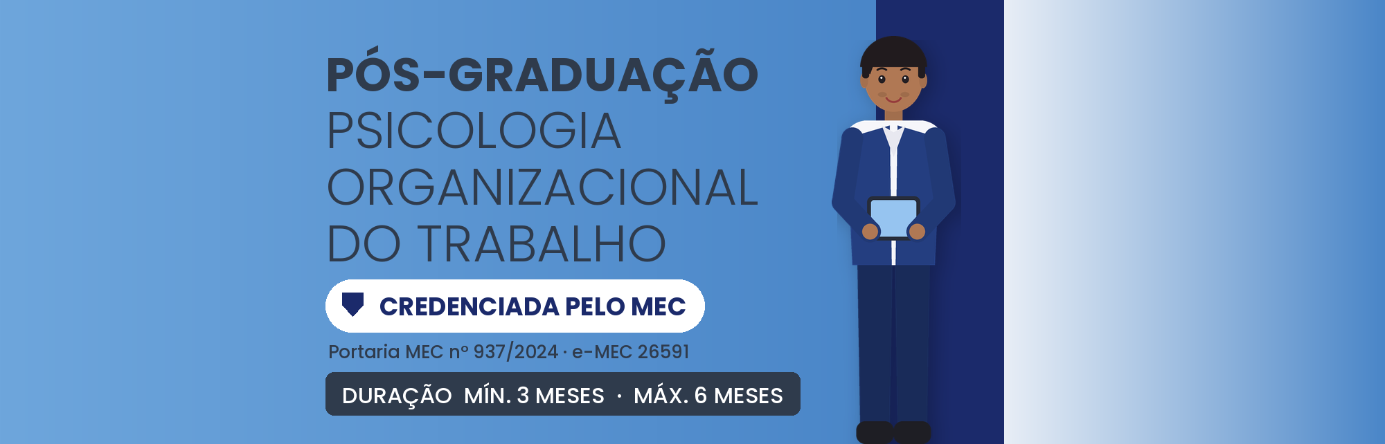 Pós em Psicologia Organizacional do Trabalho: 570h EAD