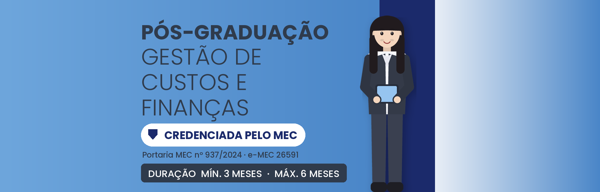 MBA em Gestão de Custos e Finanças EAD: Carga de 570 Horas