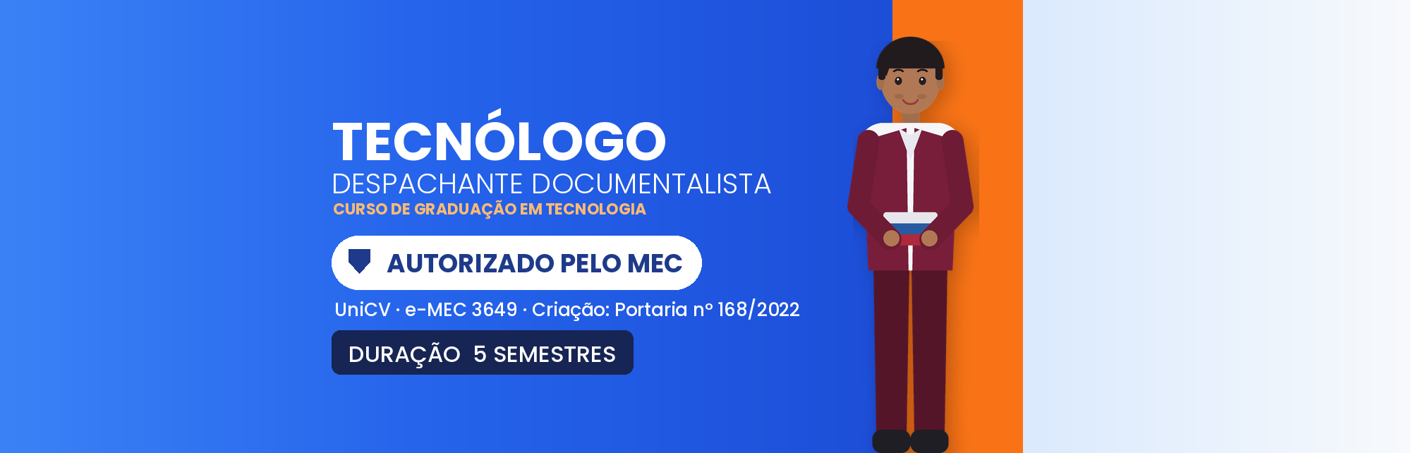 Capa do curso Tecnólogo em Despachante Documentalista EAD – Autorizado MEC