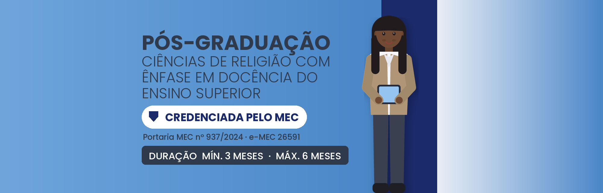 Pós em Ciências da Religião e Docência: 360h EAD Nacional