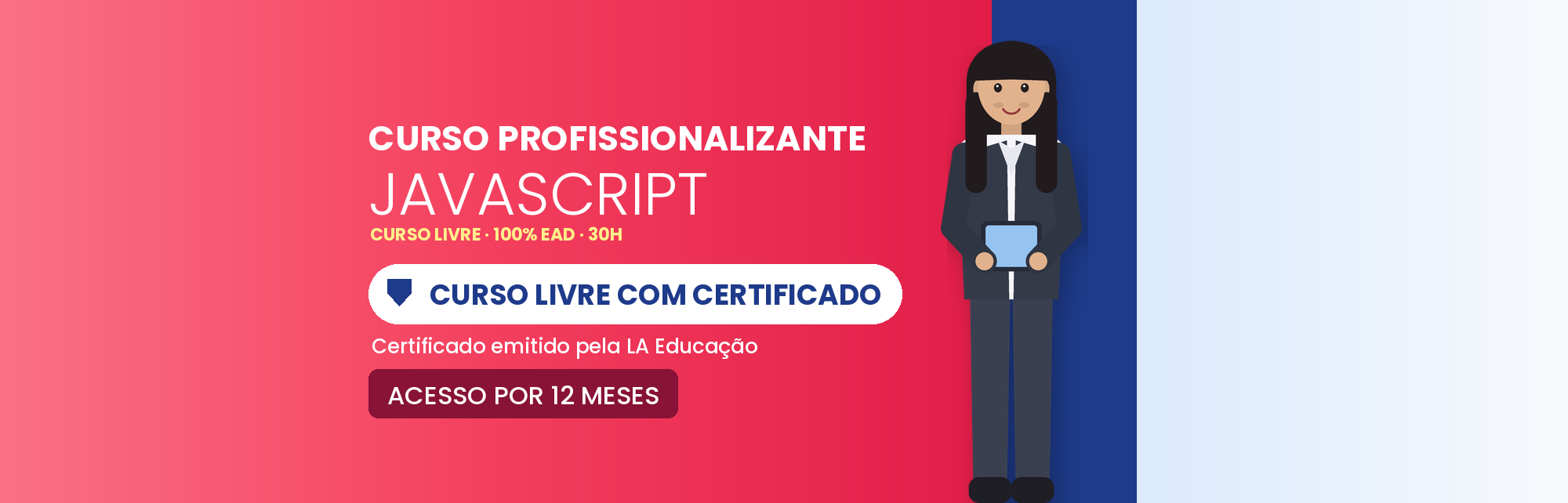 Curso Profissionalizante de JavaScript EAD com Certificado
