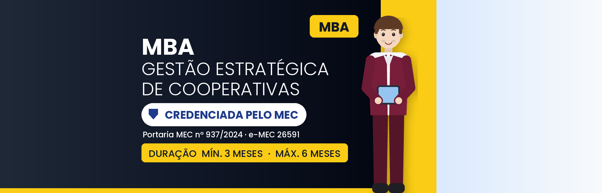 Capa do curso MBA em Gestão Estratégica de Cooperativas: 570h EAD