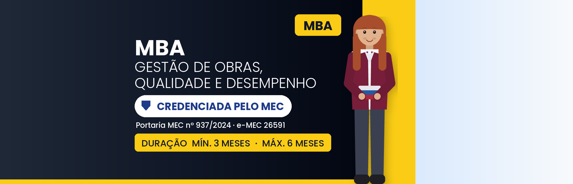 MBA em Gestão de Obras, Qualidade e Desempenho: 570h