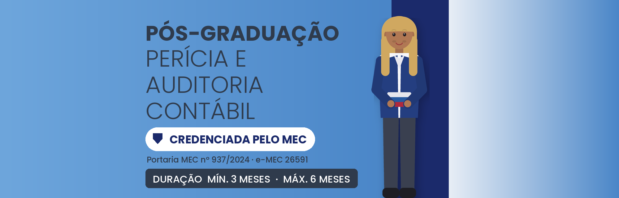 Pós em Perícia e Auditoria Contábil EAD: 570h, 12 Meses