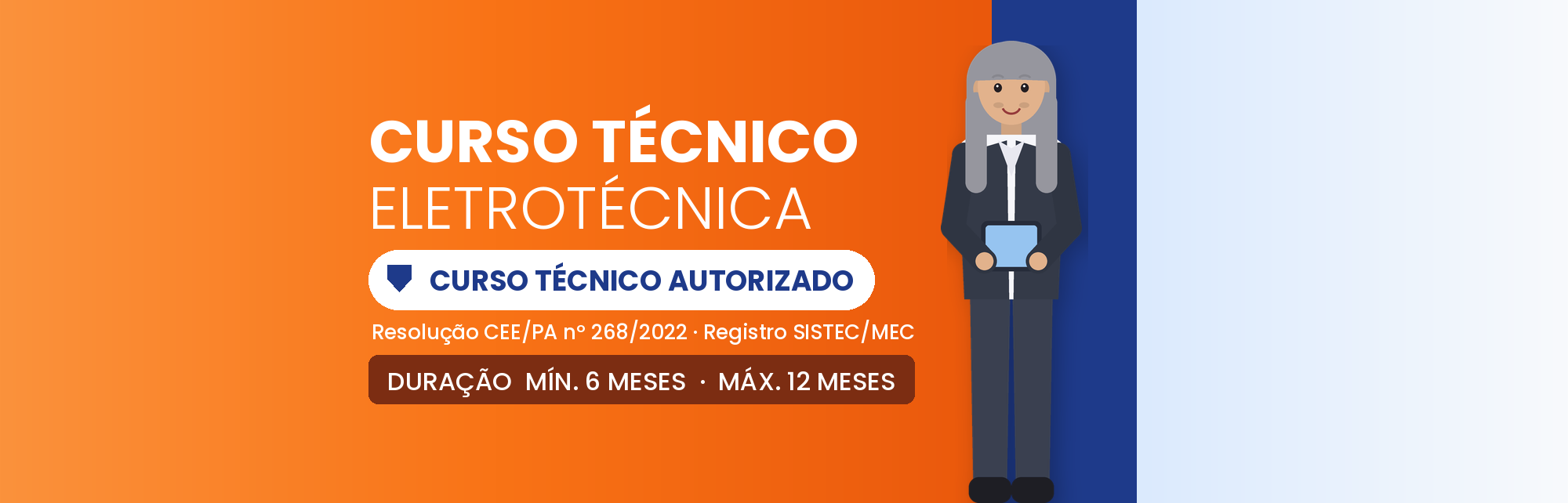 Capa do curso Curso Técnico em Eletrotécnica EAD: 1.440h em 6 a 12 Meses