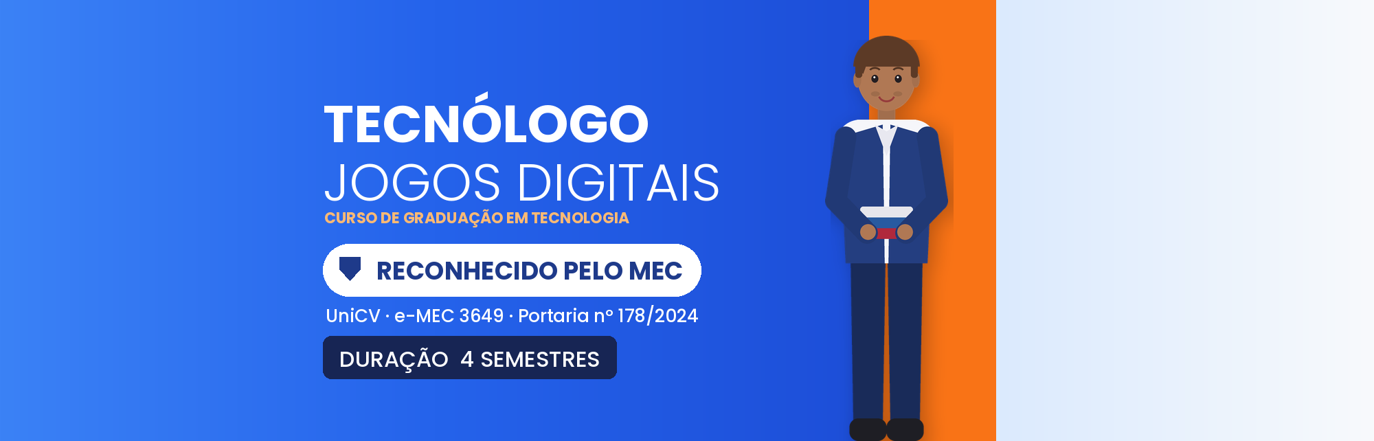 Capa do curso Tecnólogo em Jogos Digitais EAD: Curso Reconhecido MEC