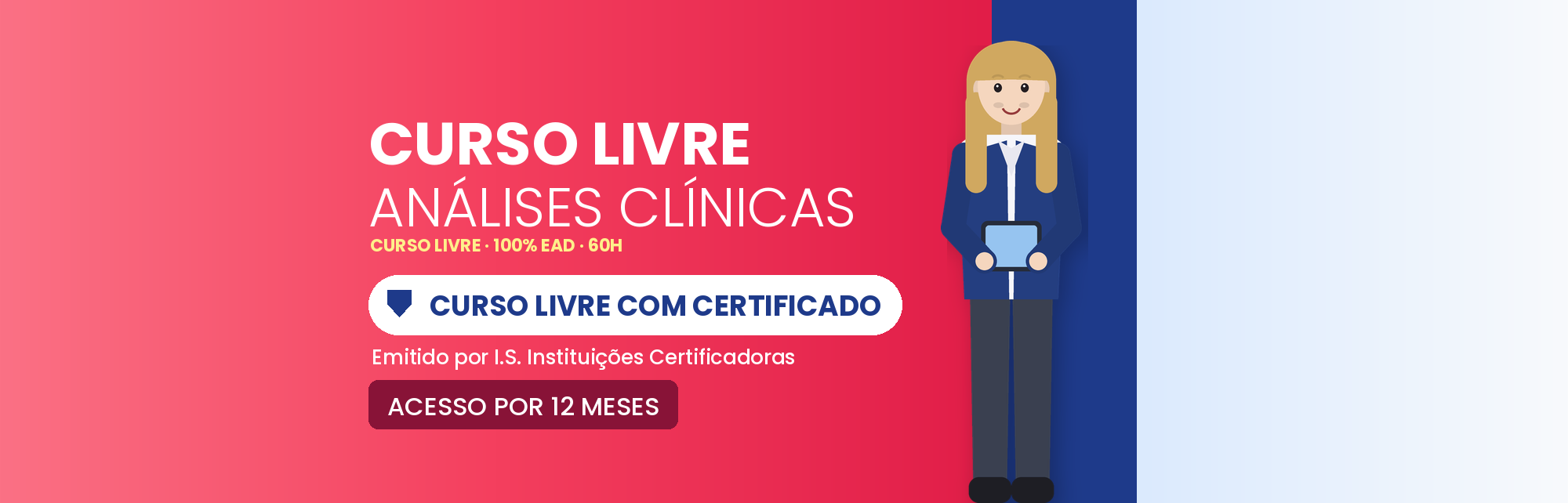 Curso Livre de Análises Clínicas EAD: 60h com Certificado