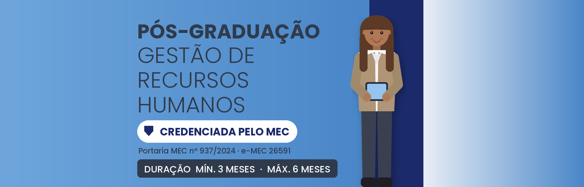 Pós em Gestão de Recursos Humanos EAD: 570h, 12 Meses