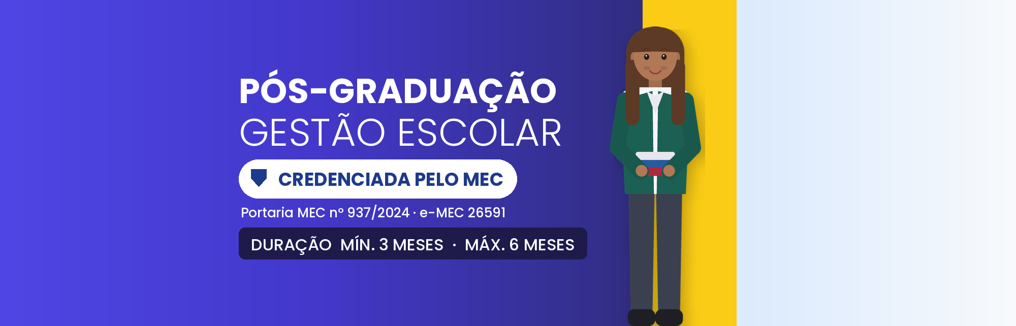 Pós-Graduação em Gestão Escolar EAD: 360h em 3 a 6 Meses
