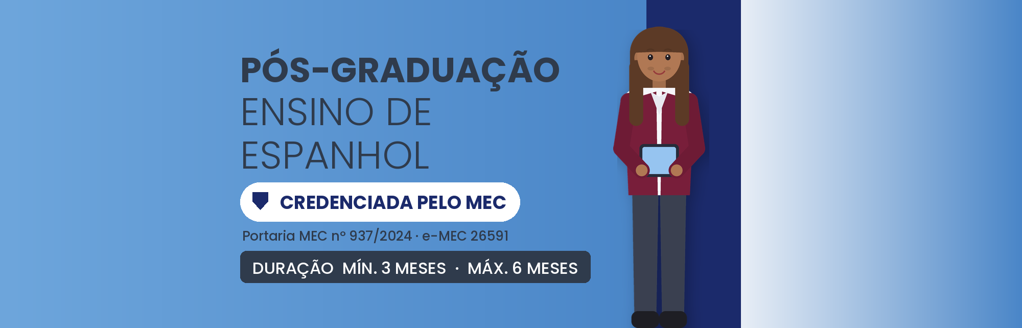 Pós-Graduação em Ensino de Espanhol EAD: 360h em 3 a 6 Meses