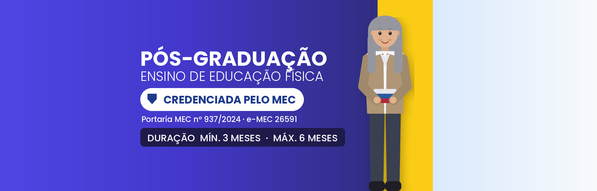 Pós em Ensino de Educação Física EAD: 360h em 3 a 6 Meses