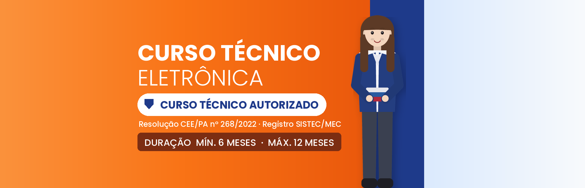 Capa do curso Curso Técnico em Eletrônica EAD: 1.200h em 6 a 12 Meses