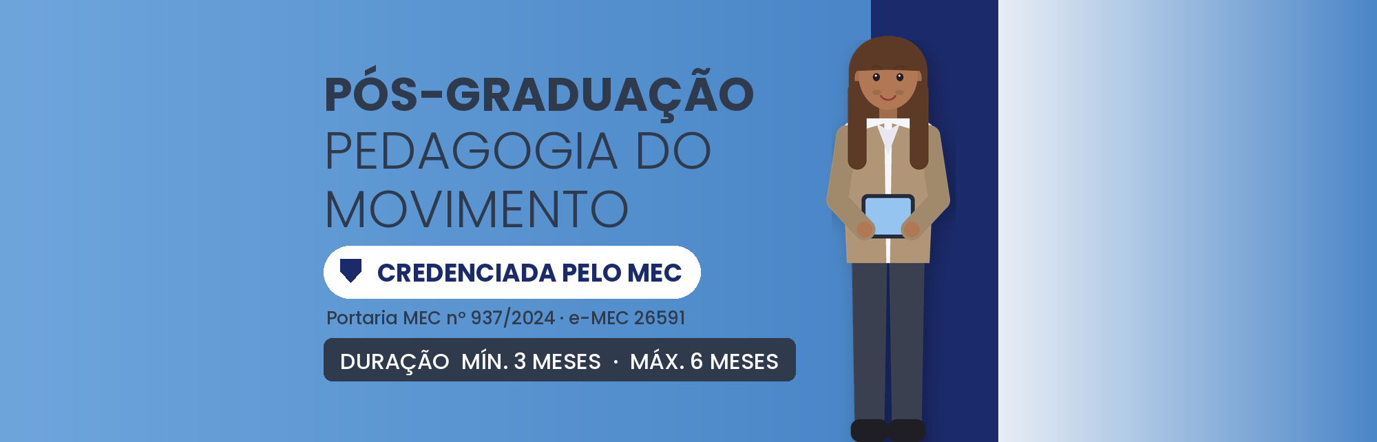 Pós em Pedagogia do Movimento EAD: 540h em 3 a 6 Meses