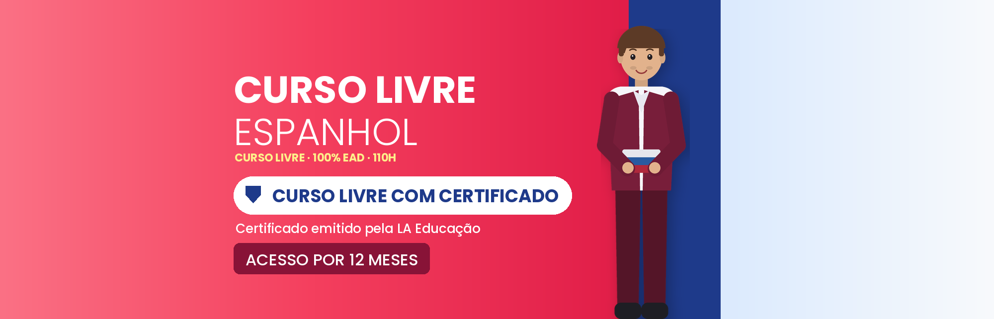 Curso Livre de Espanhol EAD: Vocabulário, Gramática e Verbos