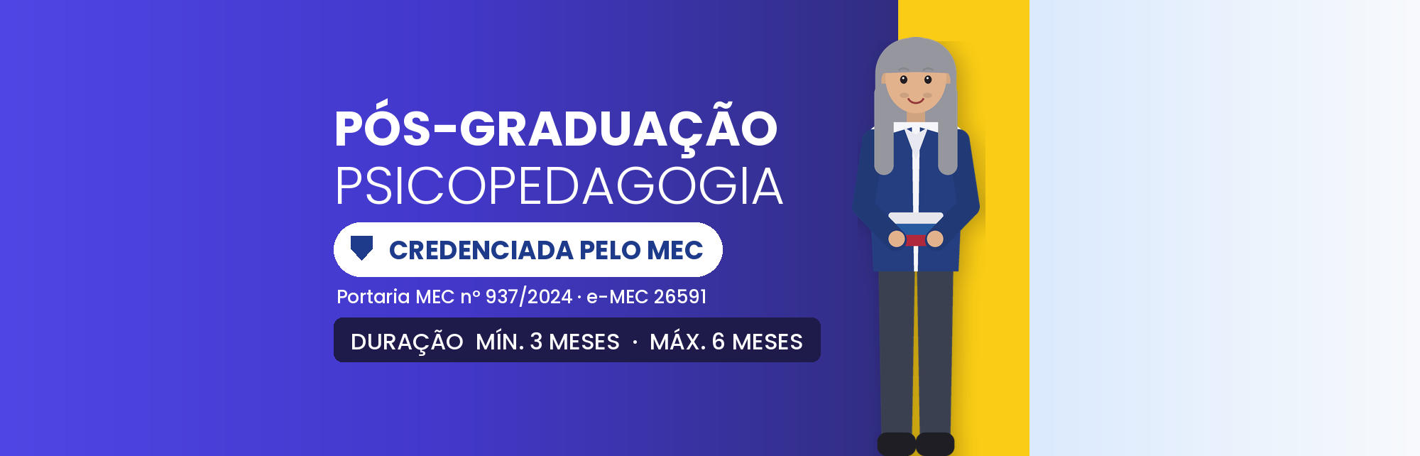Pós-Graduação em Psicopedagogia EAD: 360h em 3 a 6 Meses