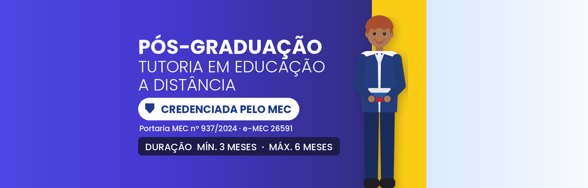 Pós em Tutoria em Educação a Distância: 360h em 3 a 6 Meses