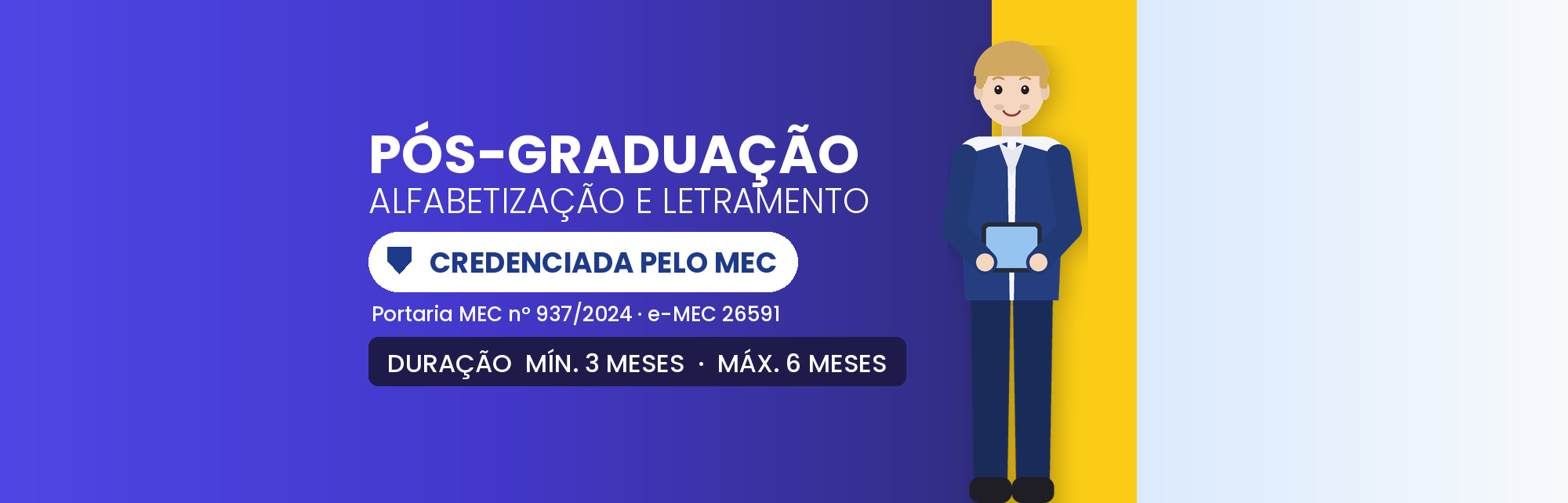 Pós em Alfabetização e Letramento EAD: 360h em 3 a 6 Meses