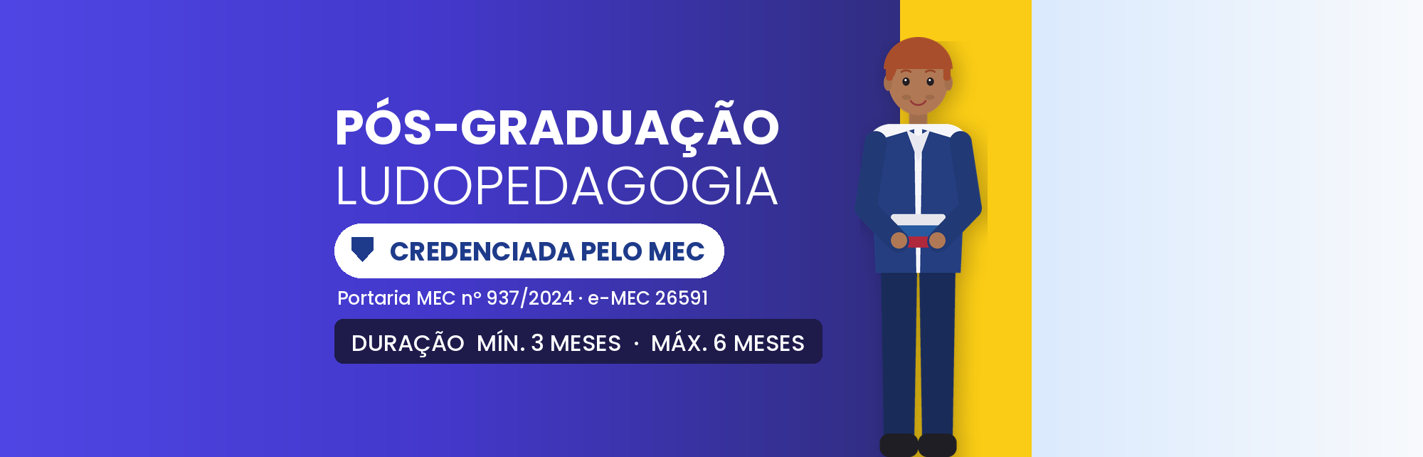 Pós-Graduação em Ludopedagogia EAD: 360h em 3 a 6 Meses