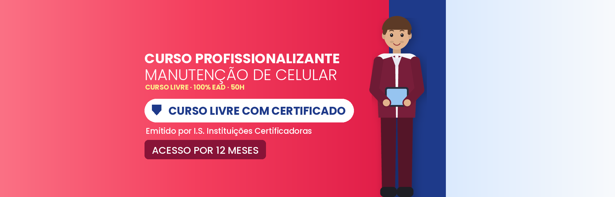 Capa do curso Curso Profissionalizante de Manutenção de Celular EAD