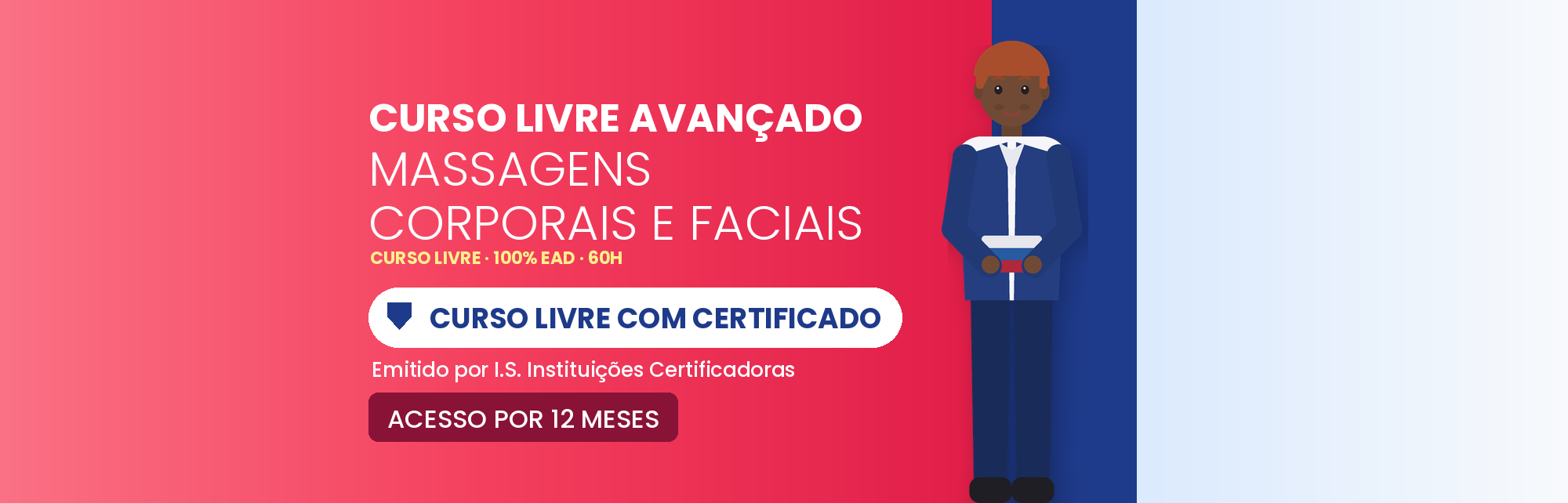Curso Livre Avançado em Massagens Corporais e Faciais EAD