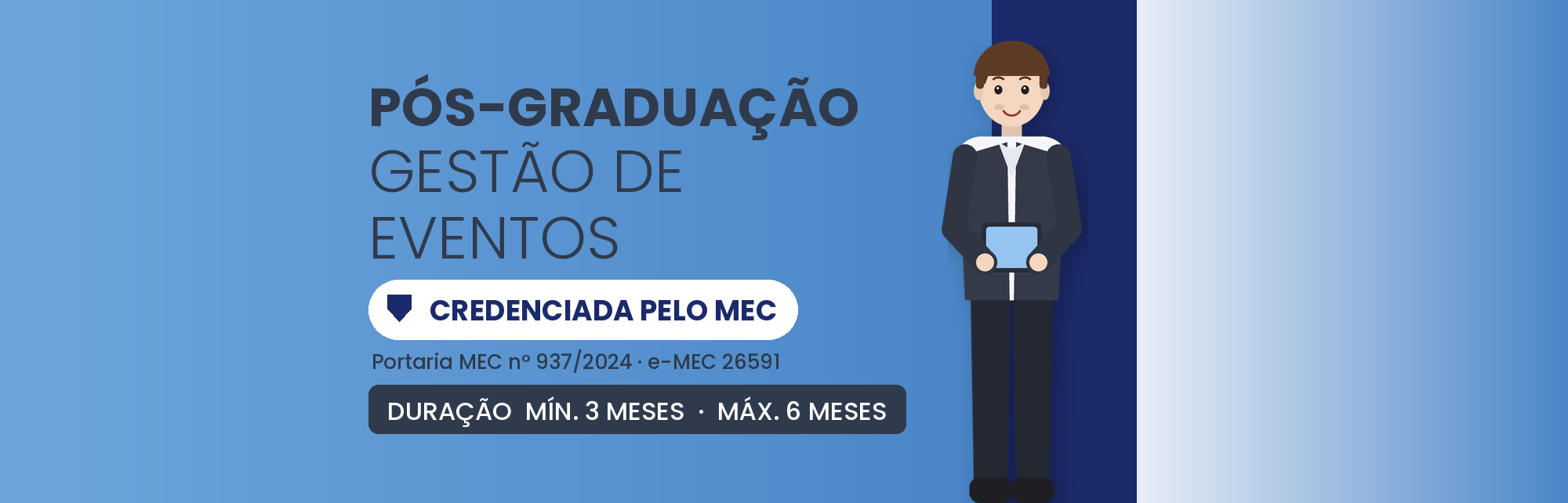 MBA em Gestão de Eventos EAD: 570h, de 3 a 6 Meses