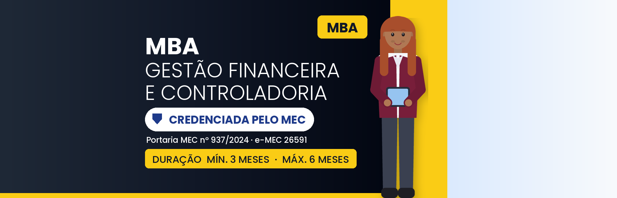 Capa do curso MBA em Gestão Financeira e Controladoria EAD: 570h