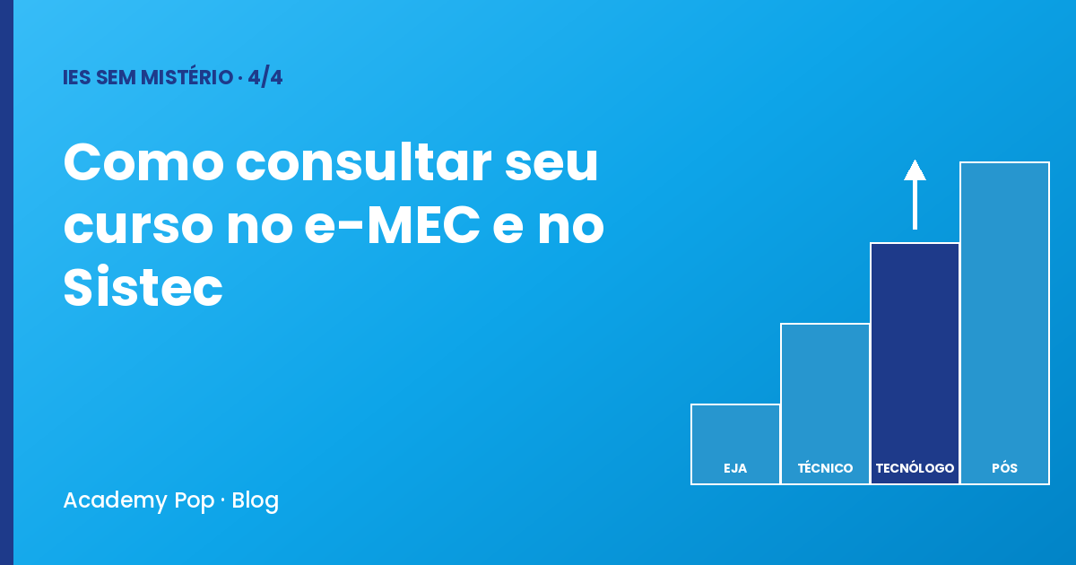 Capa do artigo Como consultar seu curso no e-MEC e no Sistec (passo a passo)
