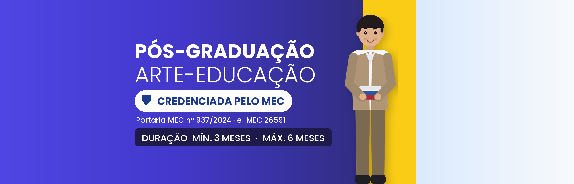 Pós-Graduação em Arte-Educação EAD: 360h em 3 a 6 Meses