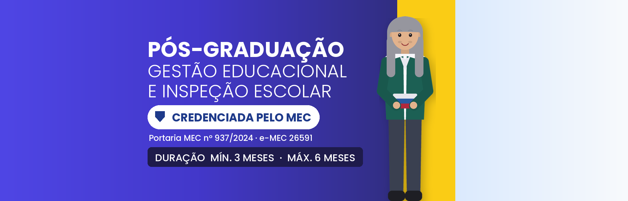Pós em Gestão Educacional e Inspeção Escolar EAD: 360h